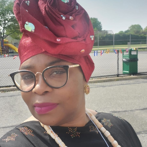 AG - Lovely Rose Design Auto-Gele/ Aso-oke Turban in Lime Green - Picture 2 of 2